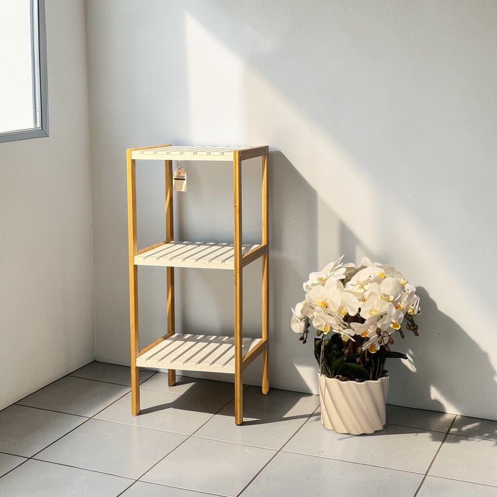 Modern Bamboo Multi-Tier Organizer Shelf – Stylish Storage Rack 5