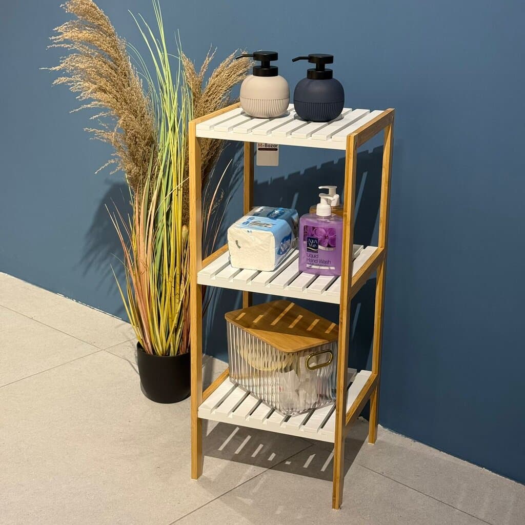 Modern Bamboo Multi-Tier Organizer Shelf – Stylish Storage Rack 6