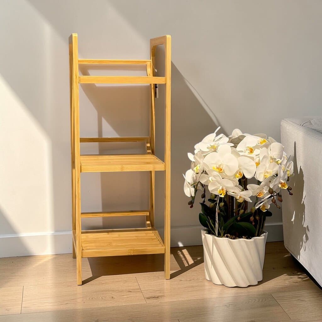 Modern Bamboo Multi-Tier Storage Rack – Space-Saving Organizer Shelf 5