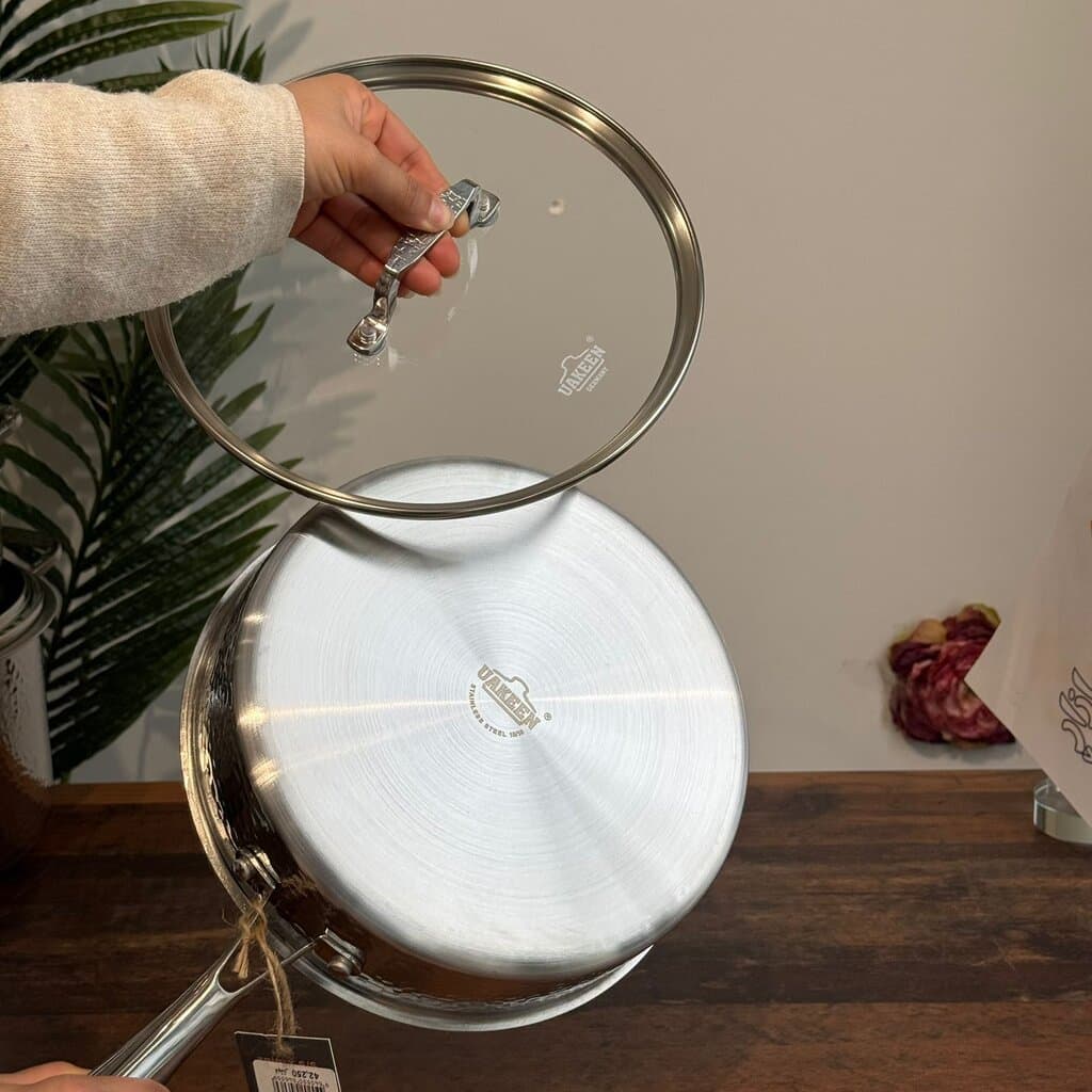 Luxury Hammered Stainless Steel Cookware Set with Frying Pan 5