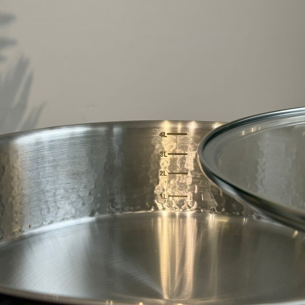 Luxury Hammered Stainless Steel Cookware Set with Frying Pan 20