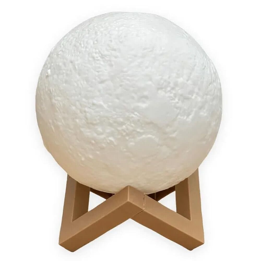 3D Moon Lamp with Wooden Stand – LED Night Light 4