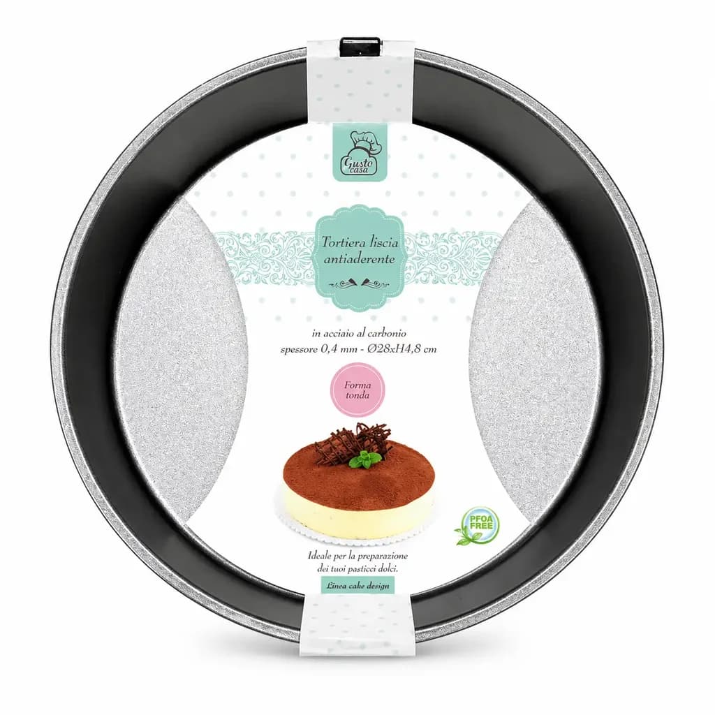 Gusto Casa Professional Non-Stick Carbon Steel Round Cake - 28cm 1