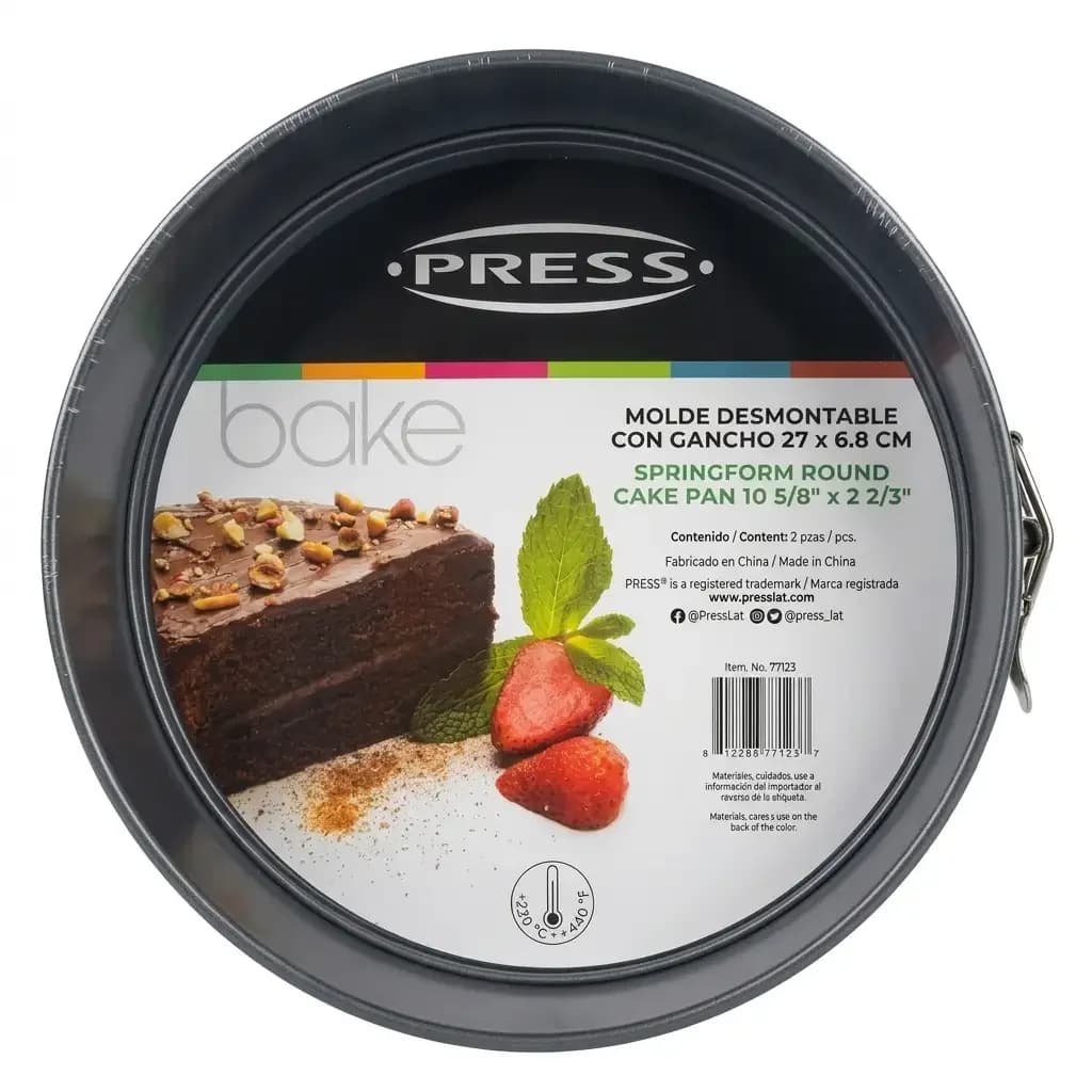 Brees Professional Non-Stick Steel Springform Round Cake Pan 1