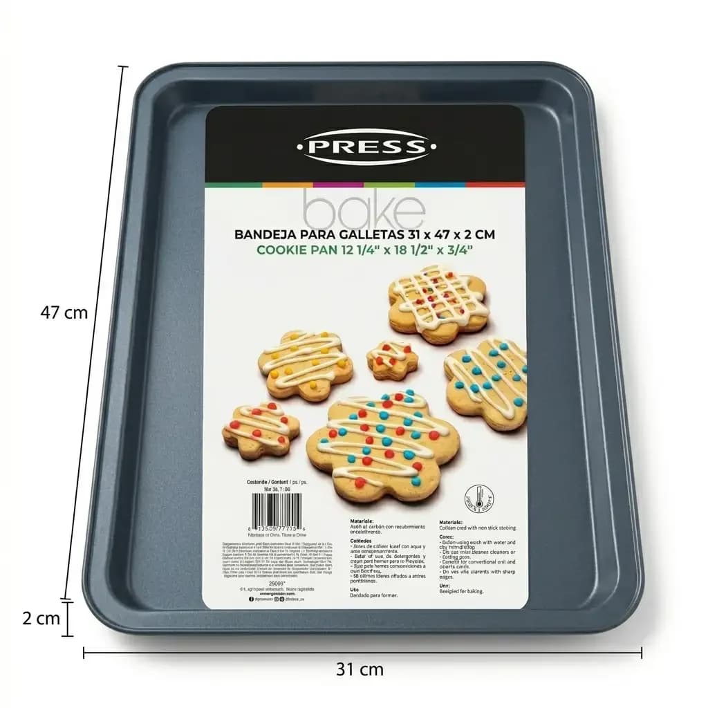 Brees Non-Stick Carbon Steel Large Rectangular Cookie Sheet 1