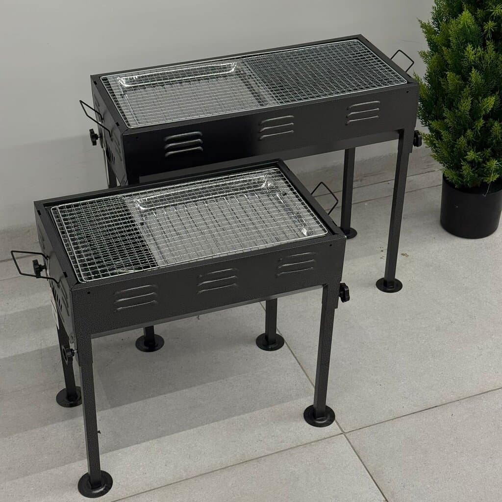 Rectangular Charcoal Barbecue Grill with Legs 2