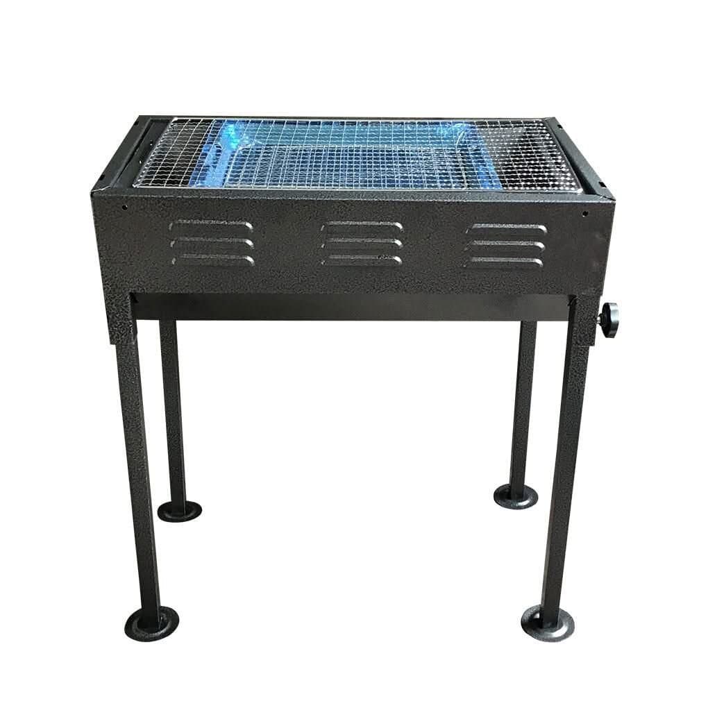 Rectangular Charcoal Barbecue Grill with Legs 6