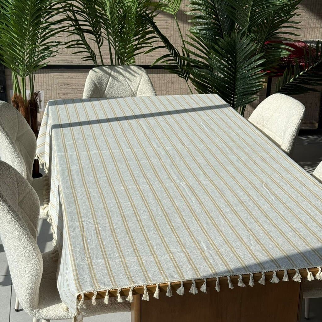 2-Sized Classic Elegant Table Runner with Tassels 2