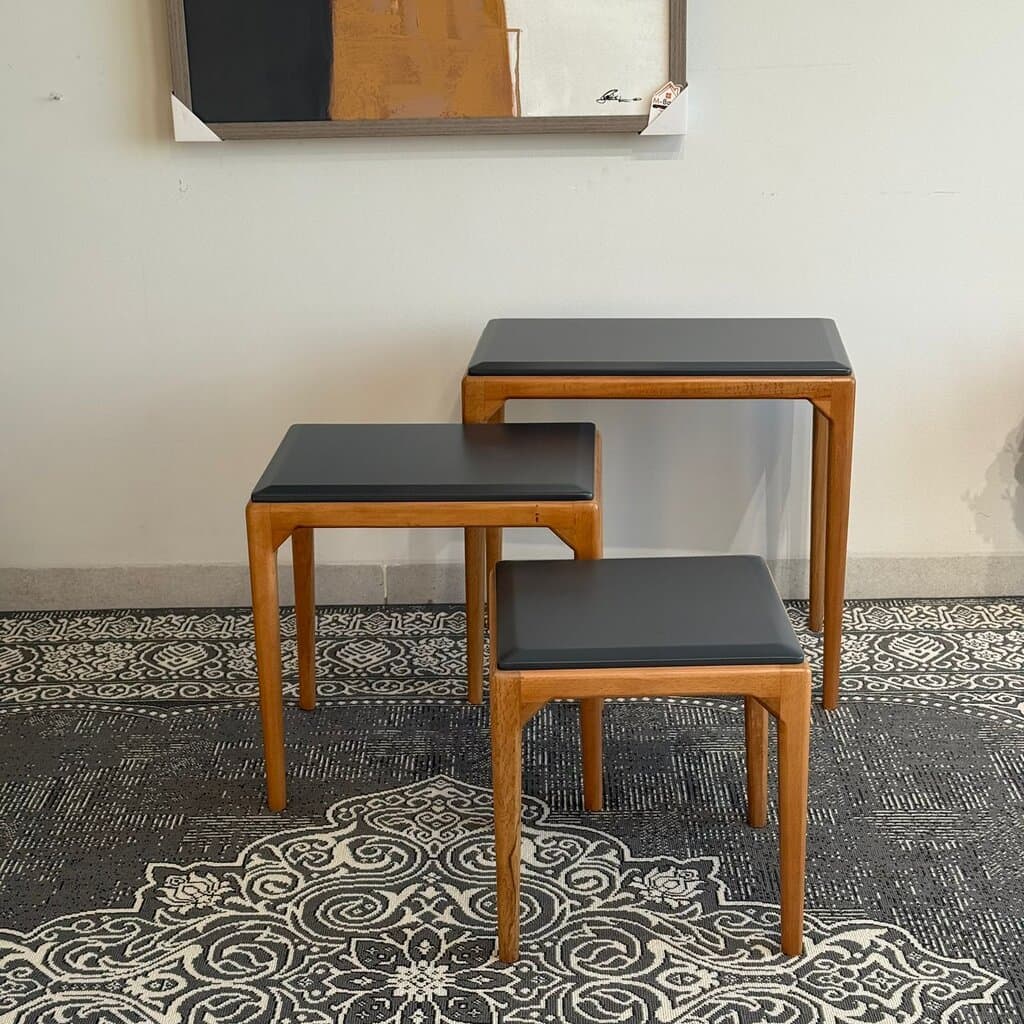 Luca - Modern Durable Table Set - Beige & Grey 13