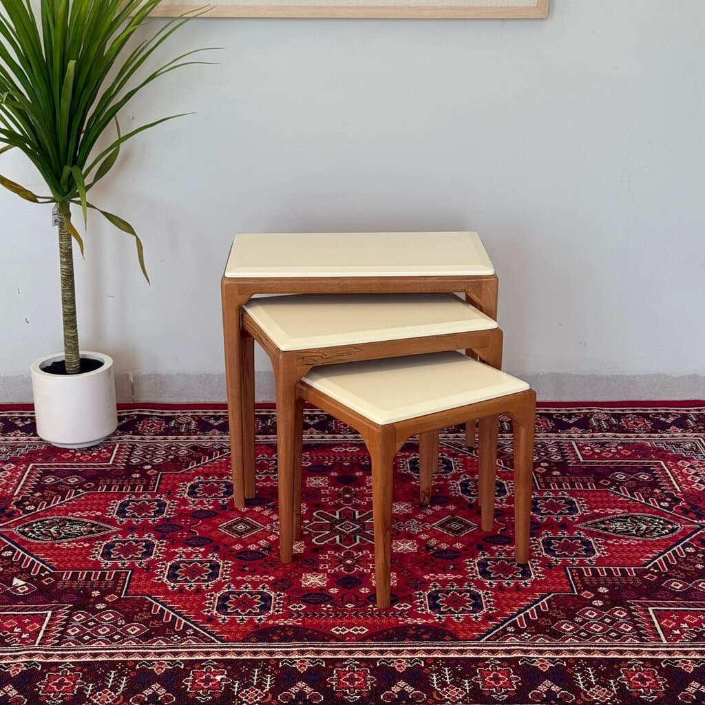 Luca - Modern Durable Table Set - Beige & Grey 6