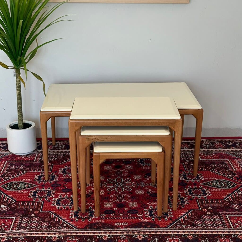 Luca - Modern Durable Table Set - Beige & Grey 11
