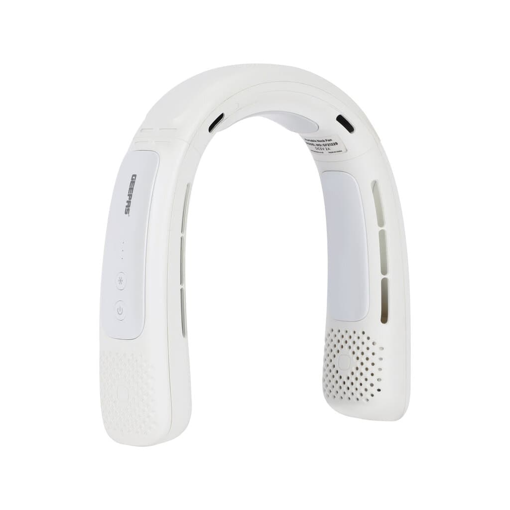 Geepas Cool Collar Portable Fan 3 Speed Levels - White 1