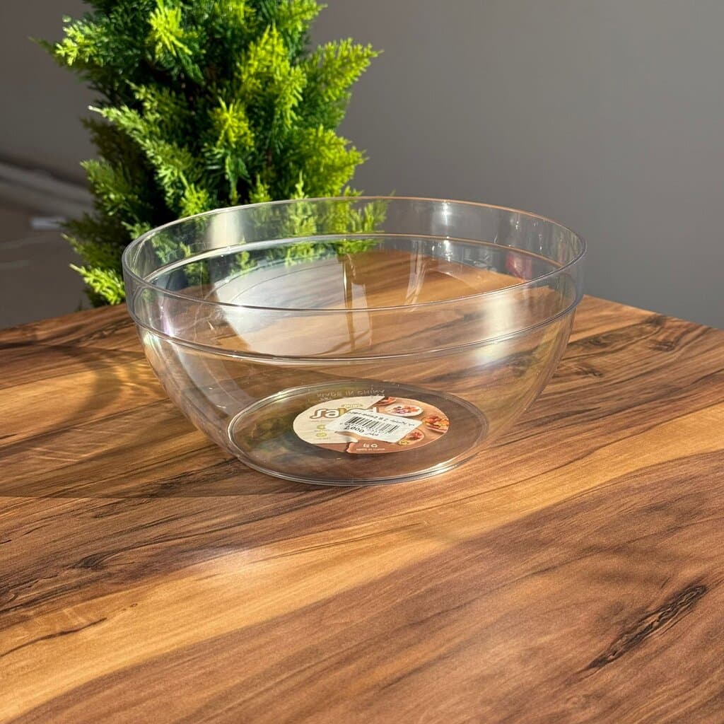 Clear Multi-Size Round Serving & Storage Bowls 6