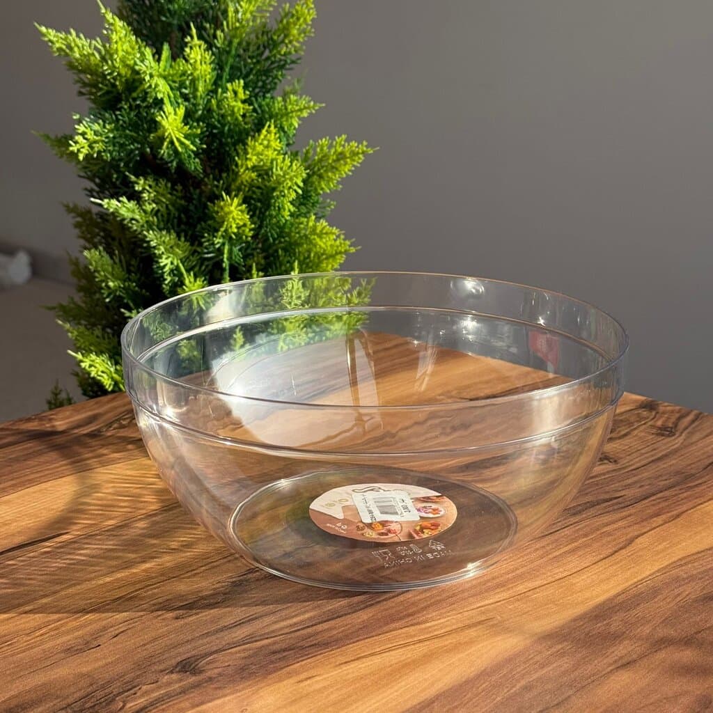 Clear Multi-Size Round Serving & Storage Bowls 7