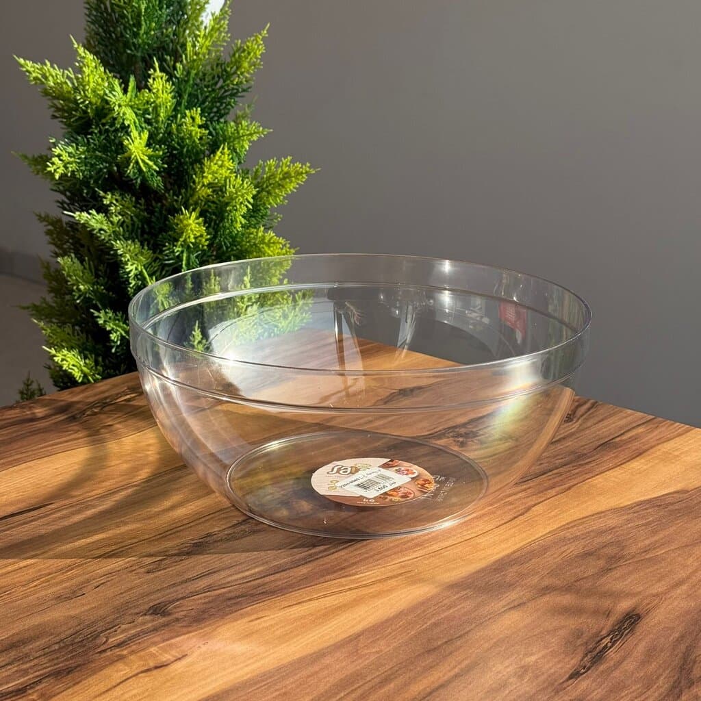 Clear Multi-Size Round Serving & Storage Bowls 9