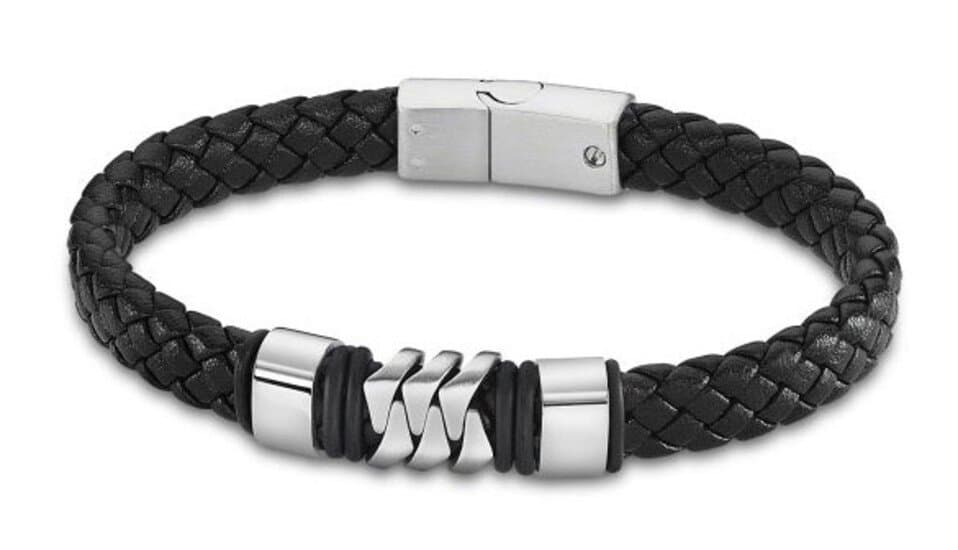 Lotus Men's Bracelet - LS2104-2/1 (Stainless Steel & Leather) 2
