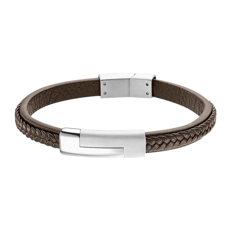 Lotus Men's Bracelet - LS1965-2/3 (Stainless Steel & Leather) 1