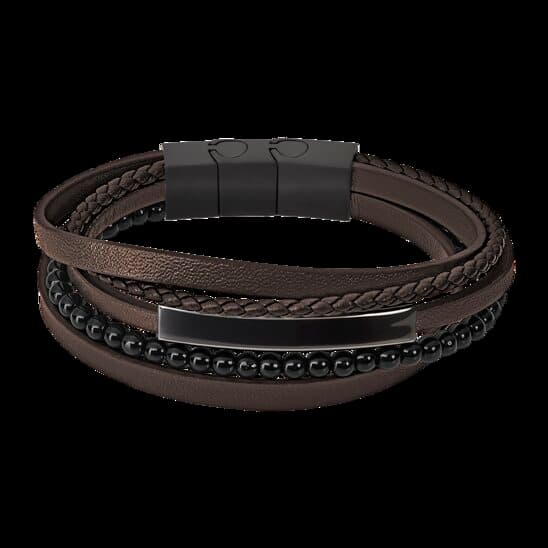 Lotus Men's Bracelet - LS2144-2/3 (Leather & Stainless Steel) 2