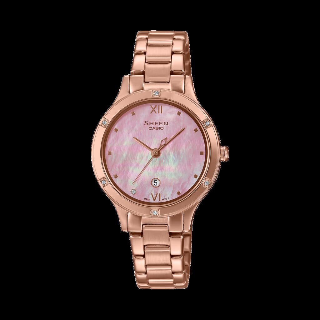 Casio Sheen Women's Watch 37.8mm - SHE-4546PG-4AUDF (Pink Gold) 1