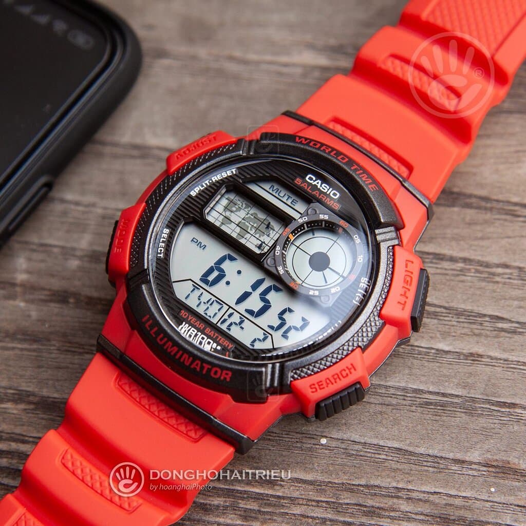 Casio Men's Digital Watch 45mm - AE-1000W-4AVDF (Red) — photo 3