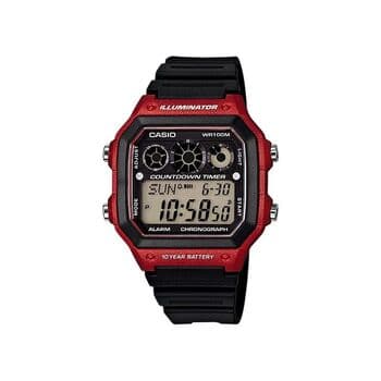 Casio Men's Digital Watch 42.1mm - AE-1300WH-4AVDF (Red)