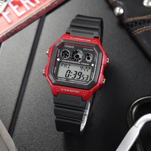 Casio Men's Digital Watch 42.1mm - AE-1300WH-4AVDF (Red) — photo 3