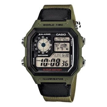 Casio Men's Digital Watch 42.1mm - AE-1200WHB-3BVDF (Green)