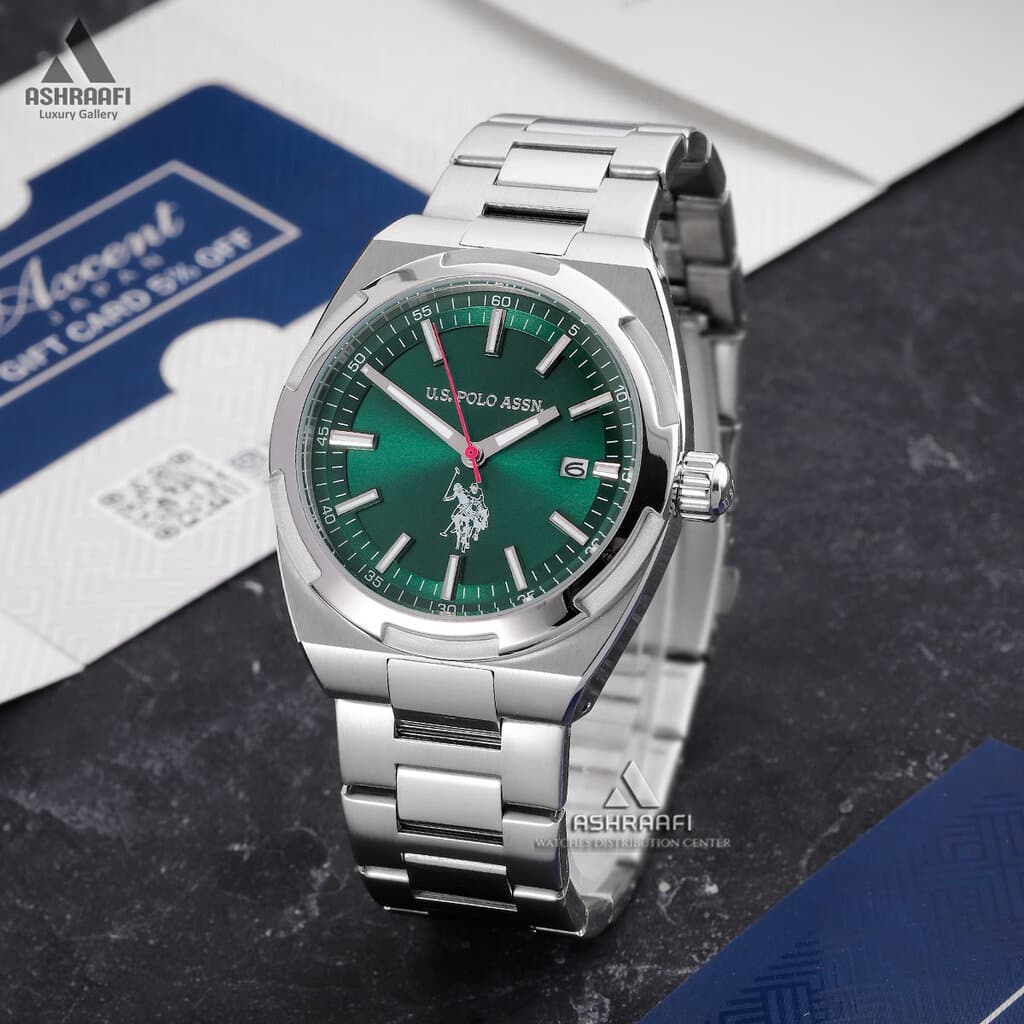 US Polo Men's Watch 42mm - USPA1090-01 (Dark Green) — photo 4