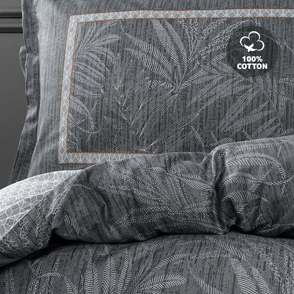 Yataş Bedding Mervin - King Size
1- Duvet Cover: 240x220 cm
2- Flat Sheet: 280x240 cm
3-Pillowcases: 50x70 cm (2 Pieces total) (Gray) 2