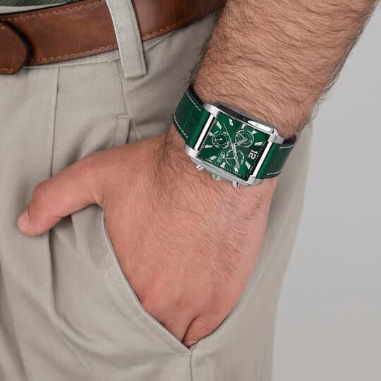 Lotus Men's Chronograph Watch 37.5mm - 18851/3 (Green Leather) — photo 2