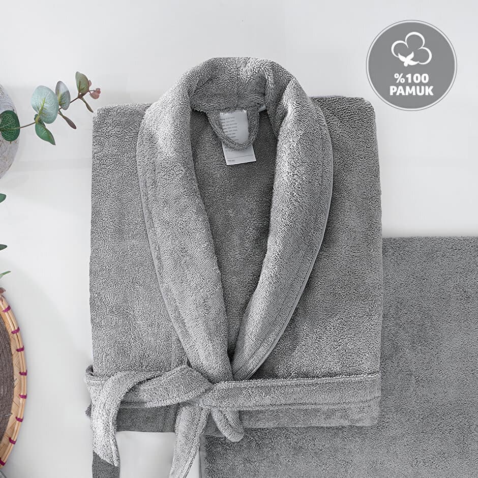 Yataş Bedding Bathrobe - (S/M) (Gray) 2