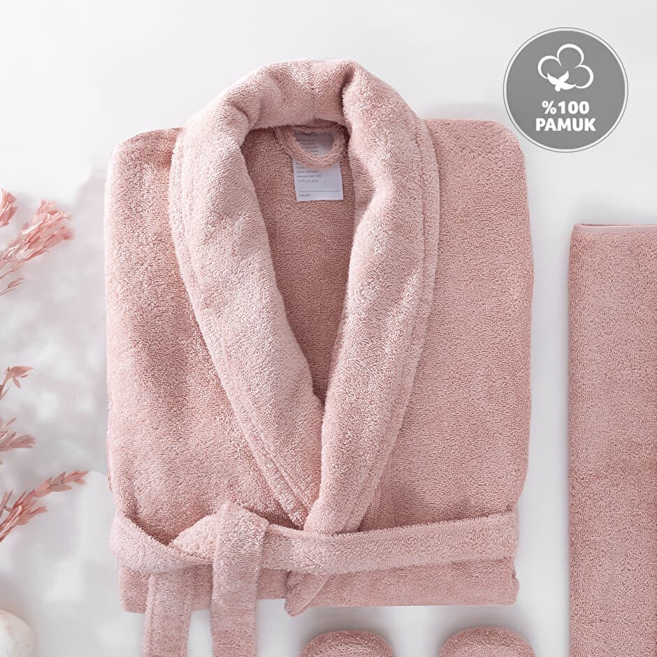 Yataş Bedding Bathrobe - (S/M) (Powder) 2