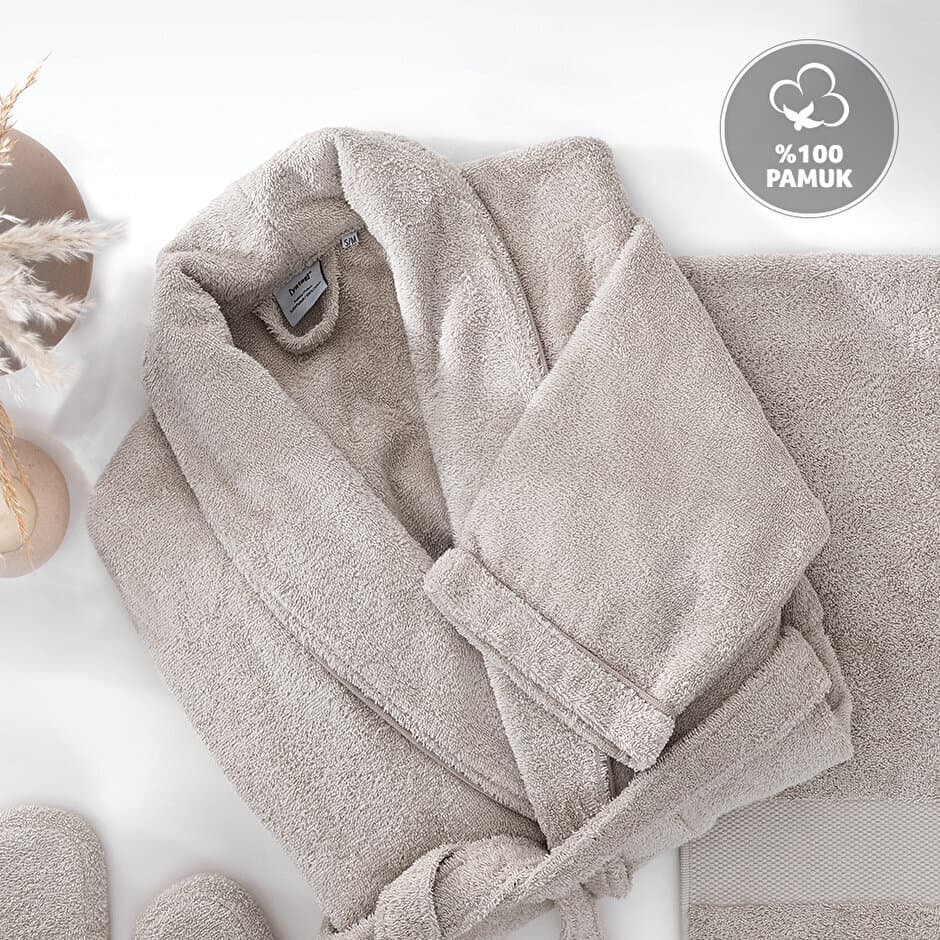 Yataş Bedding Bathrobe - (S/M) (Beige) 2