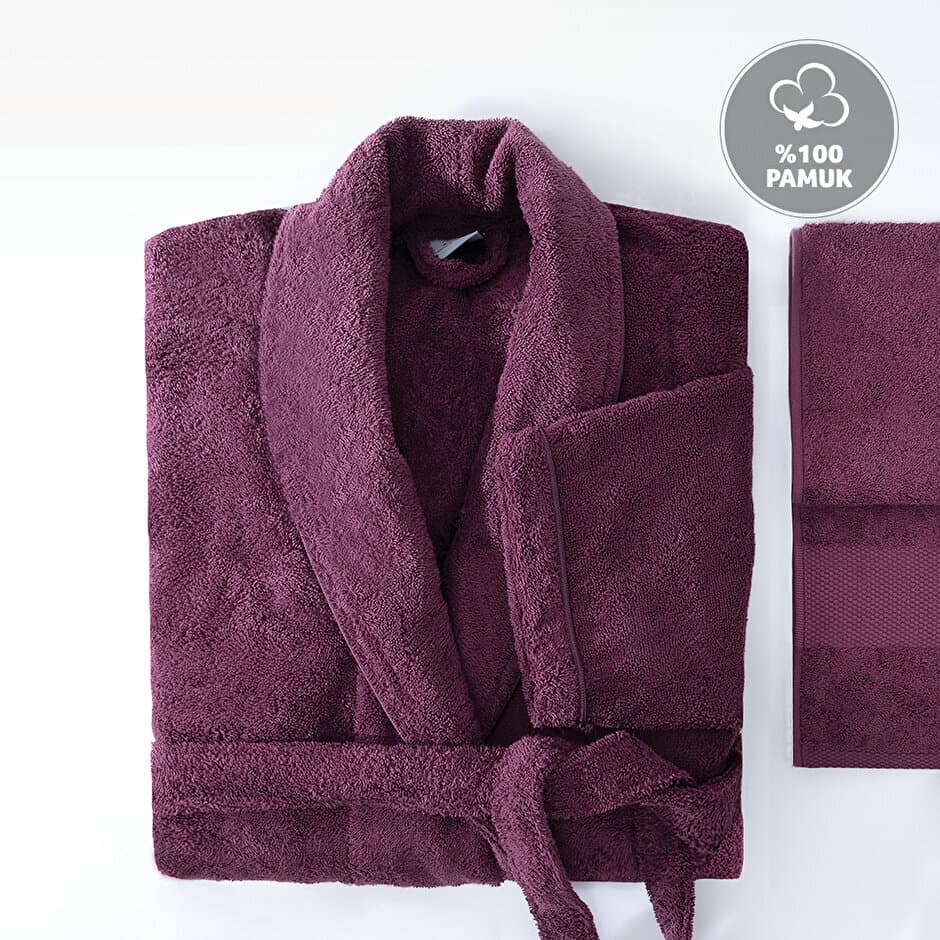 Yataş Bedding Bathrobe - (S/M) (Fuchia) 2