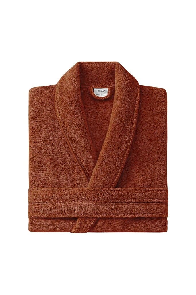 Yataş Bedding Bathrobe - (S/M) (Brick Red) 2