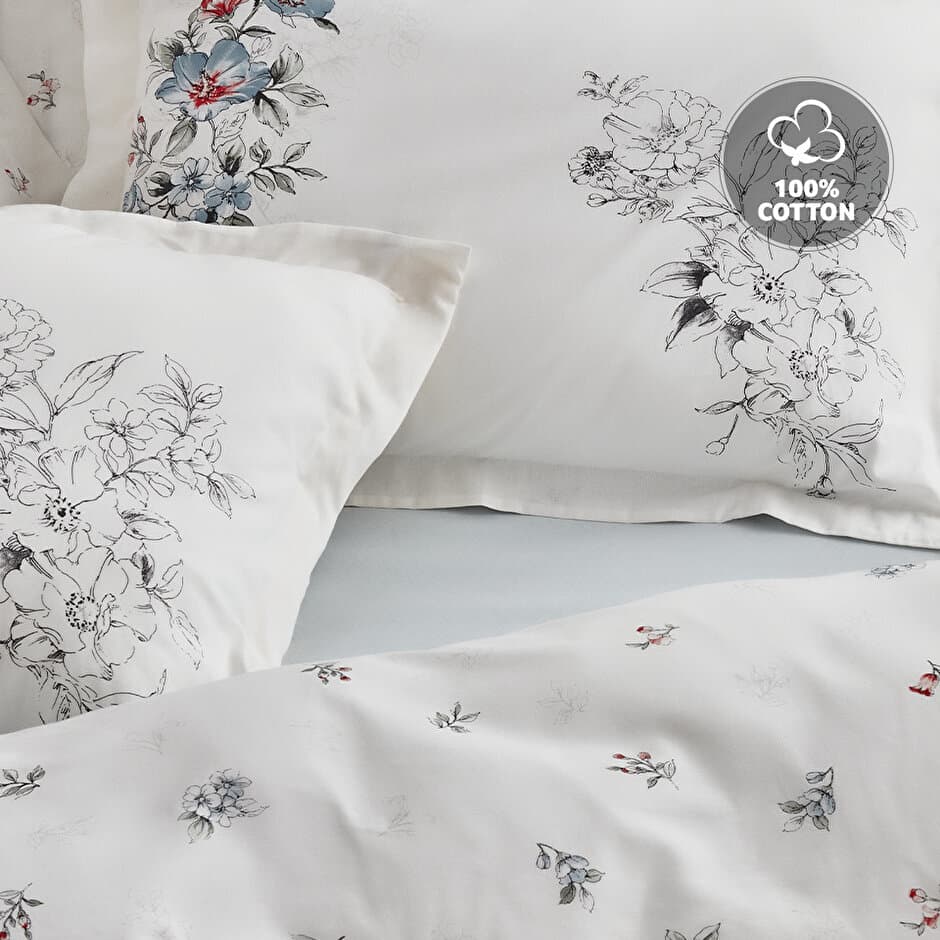 Yataş Bedding Belisima - King Size
1- Duvet Cover: 220x240 cm (1 piece)
2- Flat Sheet: 240x280 cm (1 piece)
3- Pillowcases: 50x70 cm (2 pieces) (Blue) 3
