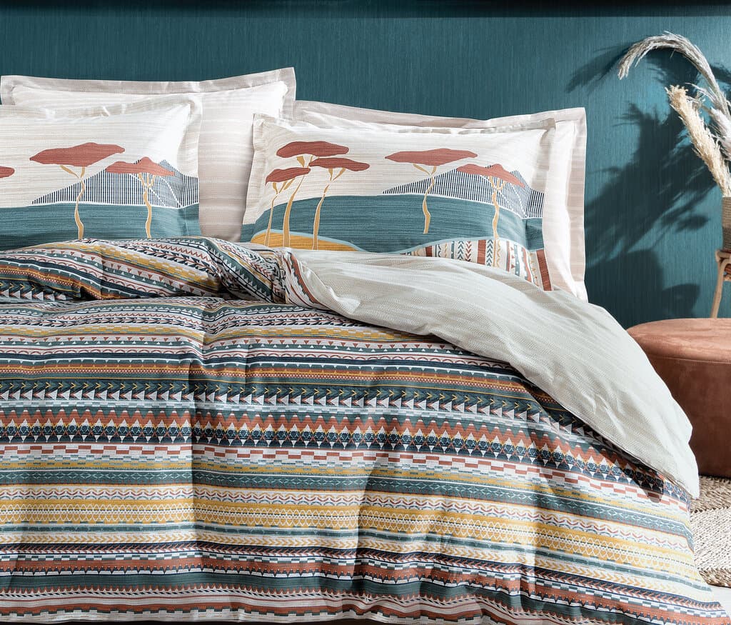 Yataş Bedding Lepall - King Size 
1- Duvet Cover: 220 x 240 cm
2- Flat Sheet: 240 x 280 cm
3- Pillowcases: 50 x 70 cm (Includes 2 Pieces) (Beige) 1