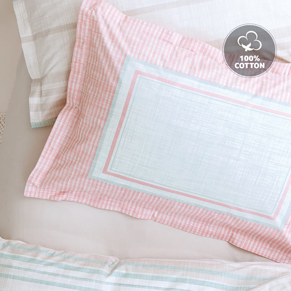 Yataş Bedding Ronit - King Size 
1- Duvet Cover: 220 x 240 cm
2- Flat Sheet: 240 x 280 cm
3- Pillowcases: 50 x 70 cm (Includes 2 Pieces) (Pink) 3