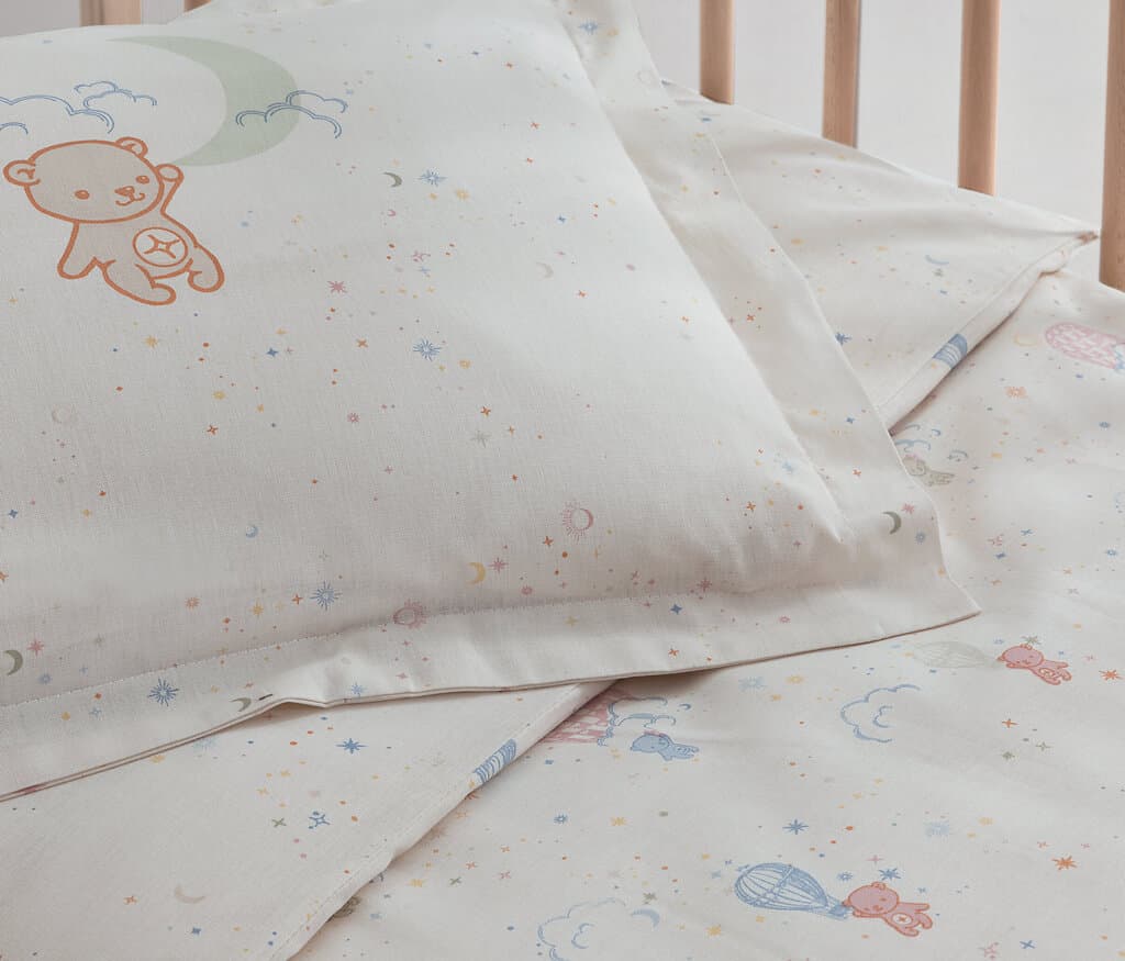 Yataş Bedding Baby Foly Duvet Set - Beige - Duvet Cover: 100x150, Sheet: 120x190, Pillowcase: 35x45 cm (Beige) 2