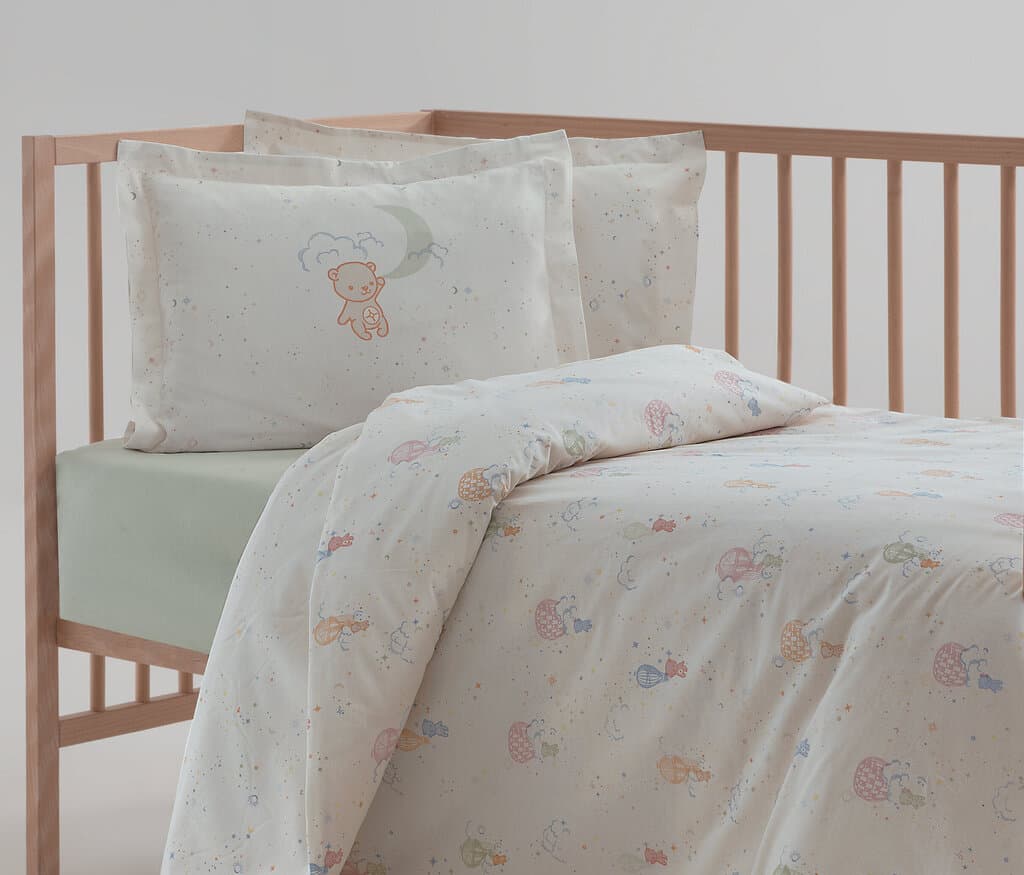 Yataş Bedding Baby Foly Duvet Set - Beige - Duvet Cover: 100x150, Sheet: 120x190, Pillowcase: 35x45 cm (Beige) 4