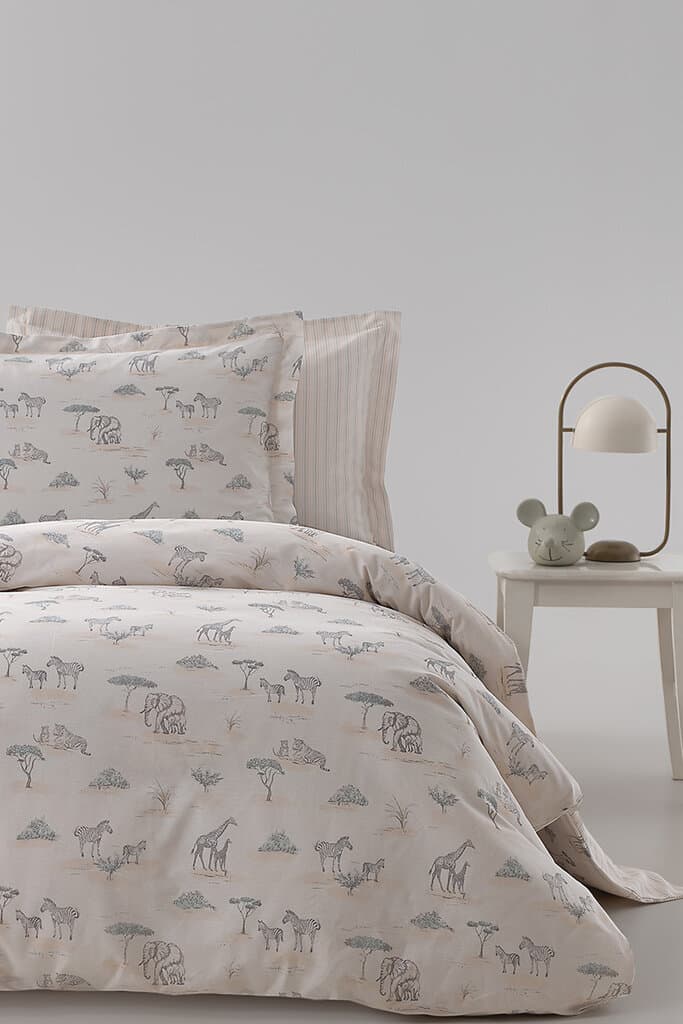 Yataş Bedding Baby Bonni Duvet Set - Beige - Duvet Cover: 100x150, Sheet: 120x190, Pillowcase: 35x45 cm (Beige) 3