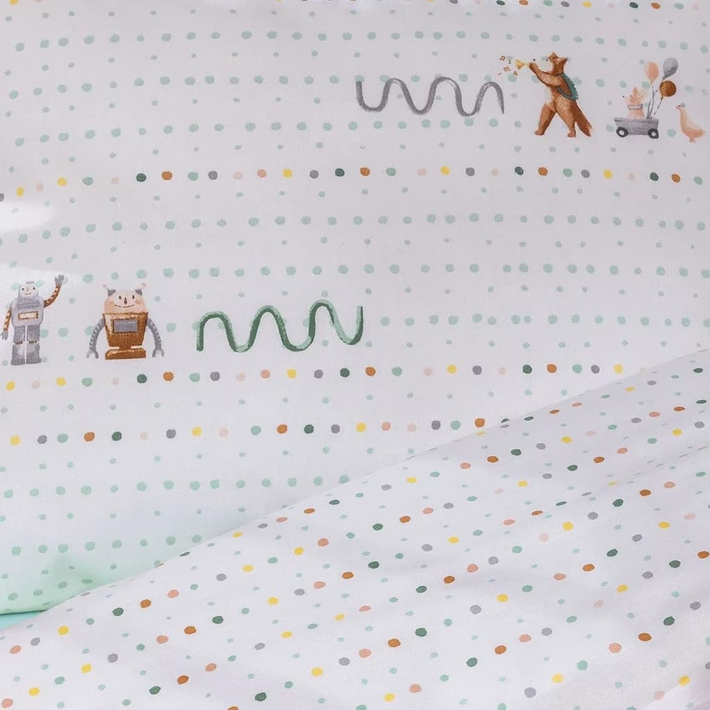Yataş Bedding Baby Nutta Duvet Cover Set - Sage Green - Duvet Cover: 100x150, Sheet: 120x190, Pillowcase: 35x45 cm (Sage Green) 2