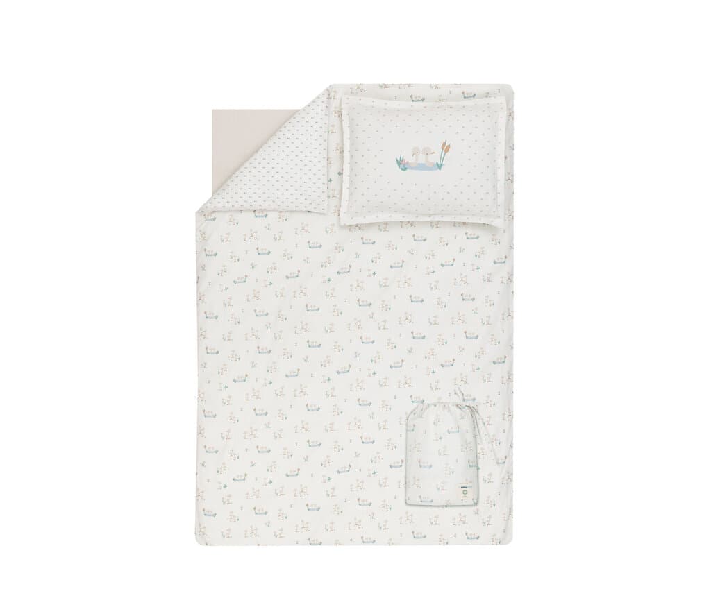 Yataş Bedding Baby Boone Organic Ranforce Duvet Cover Set - Beige - Duvet Cover: 100x150, Sheet: 120x190, Pillowcase: 35x45 cm (Beige) 2