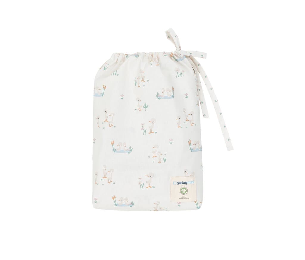 Yataş Bedding Baby Boone Organic Ranforce Duvet Cover Set - Beige - Duvet Cover: 100x150, Sheet: 120x190, Pillowcase: 35x45 cm (Beige) 3