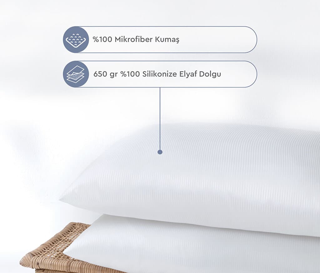 Yataş Bedding Lucy Pillow 650 Gr 50X70 - 50x70 cm (White) 3
