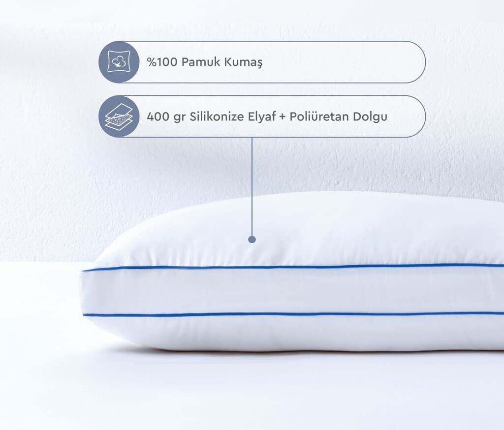 Yataş Bedding Visco Hybrid Pillow 45X65X5 - 45x65x5 cm (White) 3