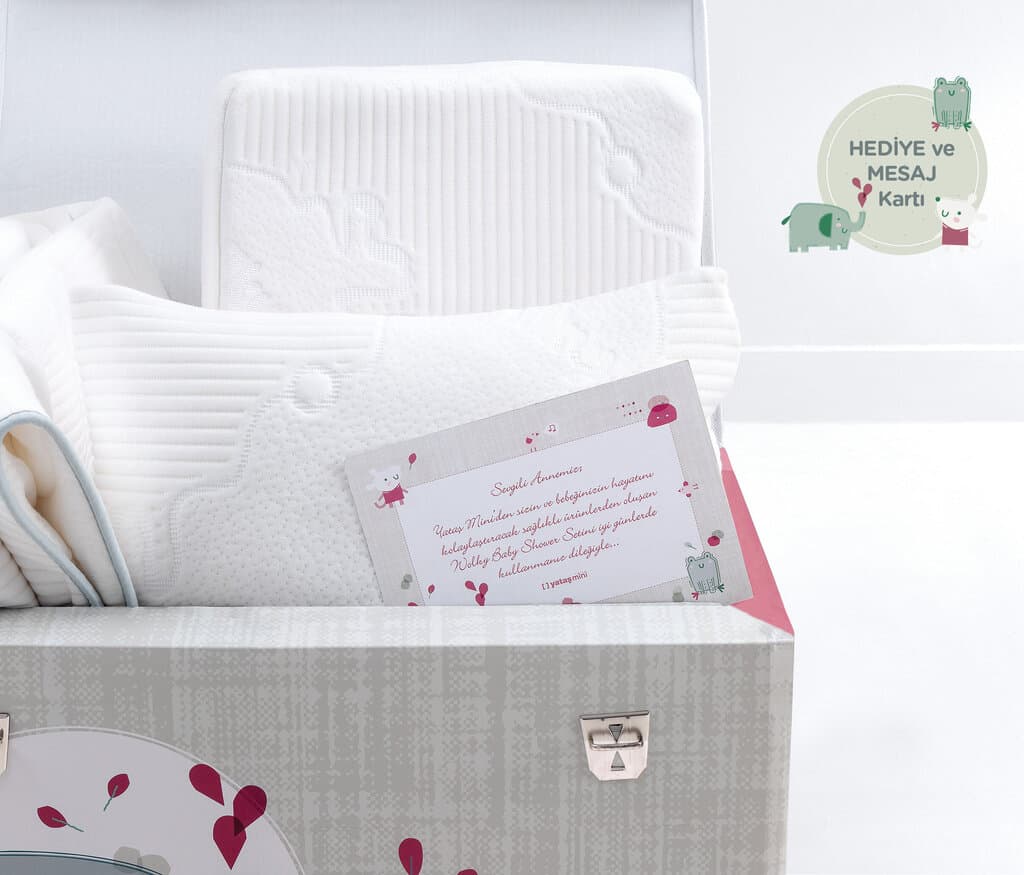 Yataş Bedding Wolky Baby Shower Set - Reflux Pillow: 60x35x15 cm, Pillow: 35x45 cm, Quilt: 95x145 cm, Duvet Set: 100x150 cm (White / Multi) 2