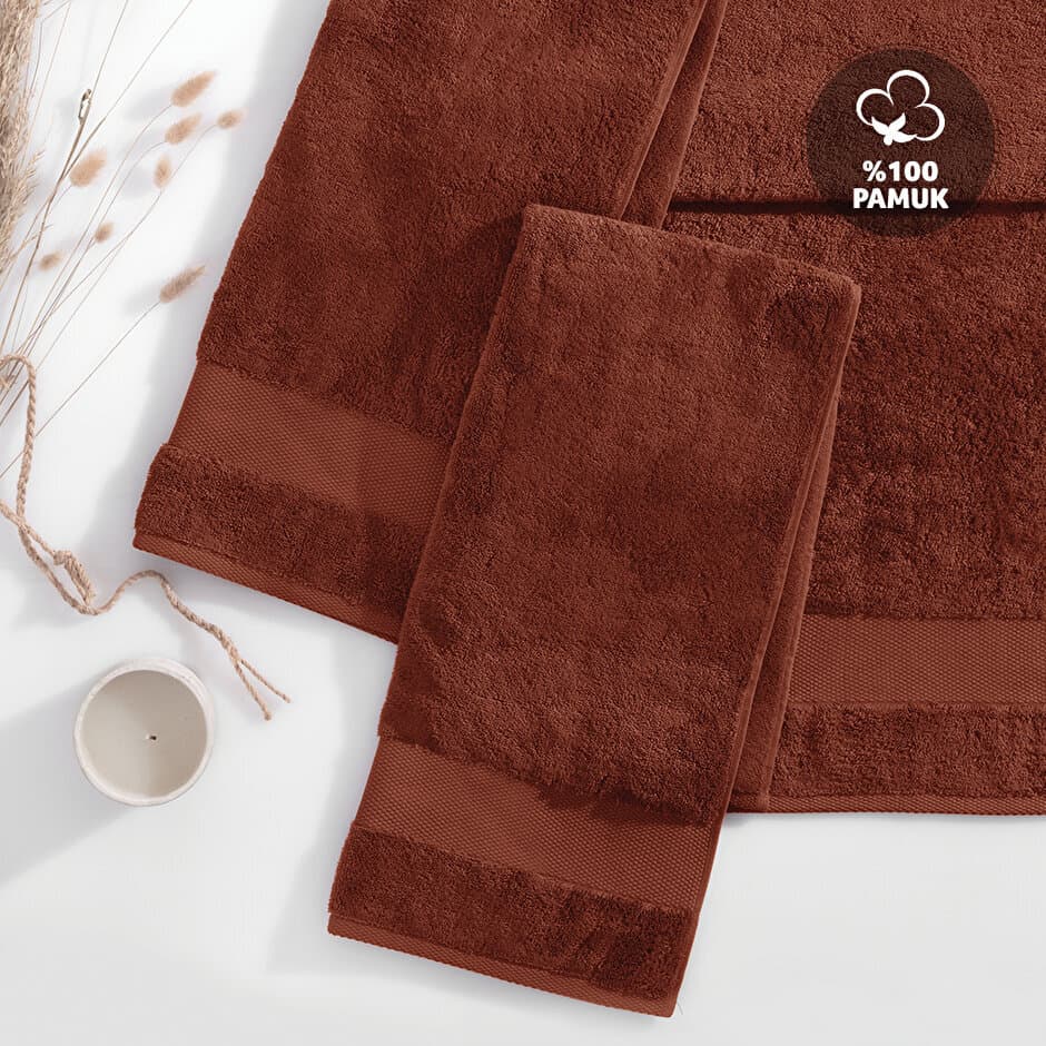 Yataş Bedding Guest Towel - 30x50 cm (Brick Red) 2