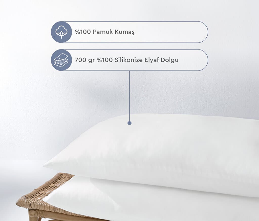 Yataş Bedding 050X070 Polyat Pillow Rp - 50x70 cm (White) 3