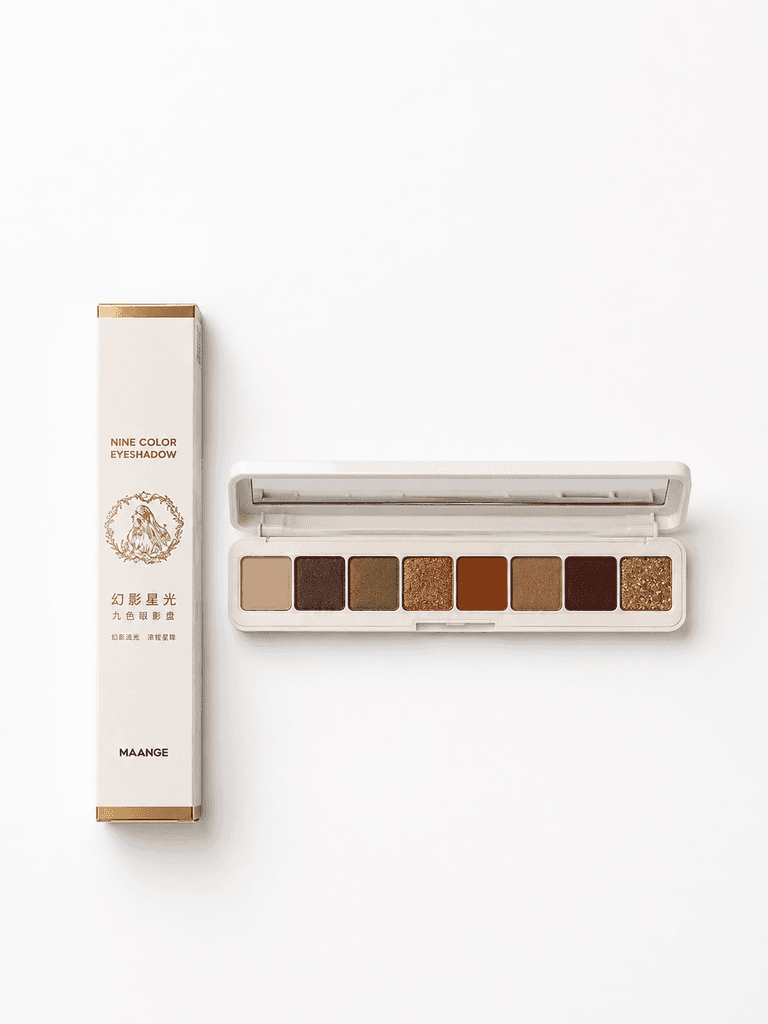Maange 9-Color Shimmer Eyeshadow Palette - Radiant Shine for Wet Starry Eyes 1